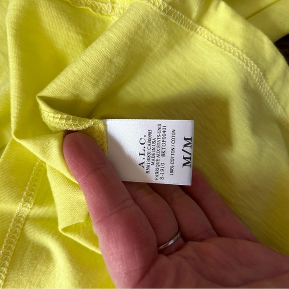 A.L.C. Yellow and Green Blouse Top - Picture 6 of 7